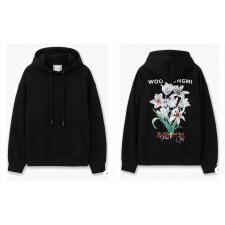 우영미 쉐도우 플라워 후드티