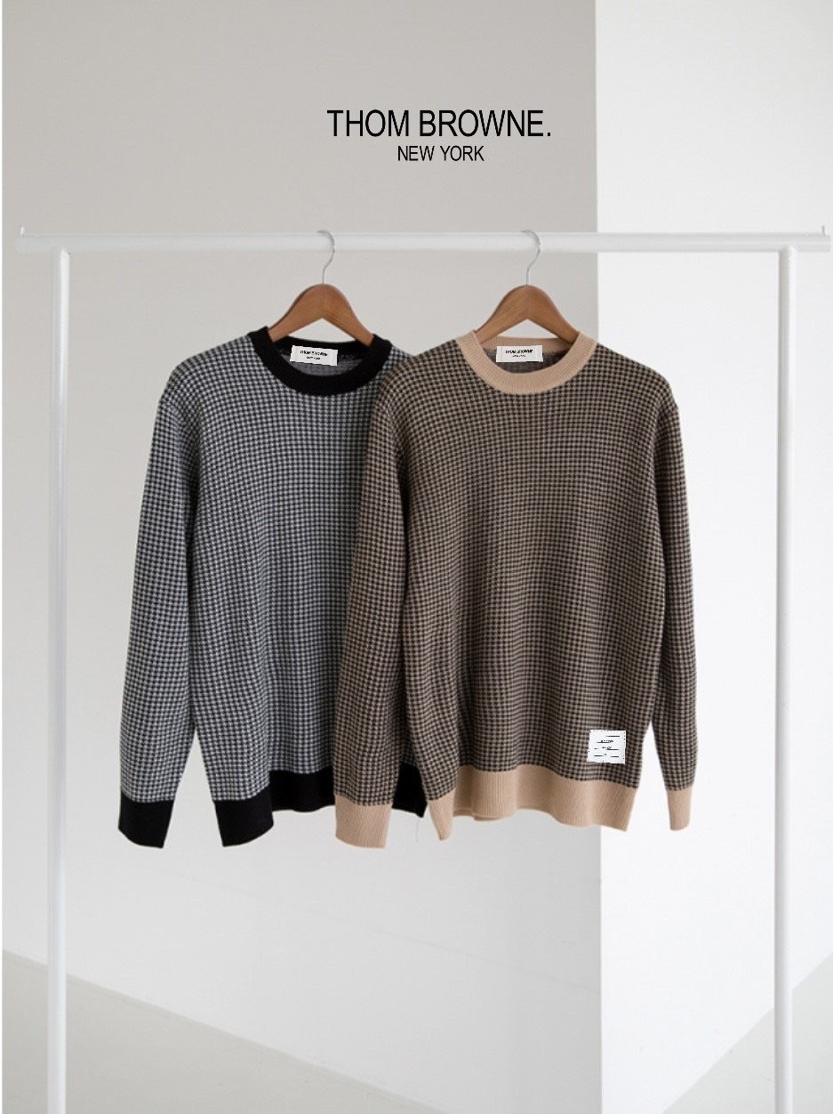 톰브라운 케이블 스트라이프 머슬 긴팔 니트