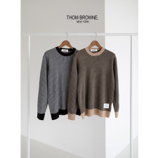 톰브라운 케이블 스트라이프 머슬 긴팔 니트