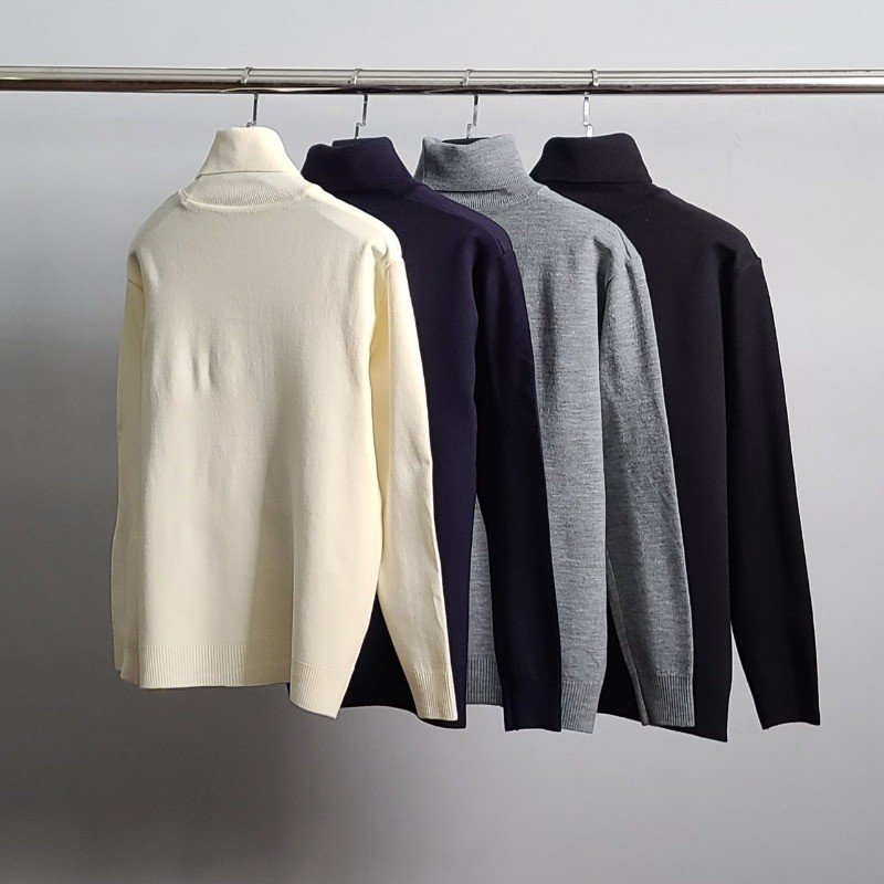 꼼데가르송 레드 와펜 터틀넥 니트