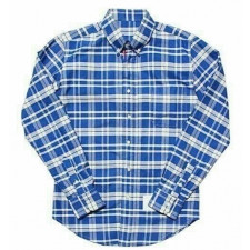 톰브라운 블루 체크 셔츠