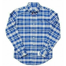 톰브라운 블루 체크 셔츠