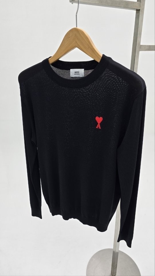 아미 썸머 쿨 시스루 라운드 니트