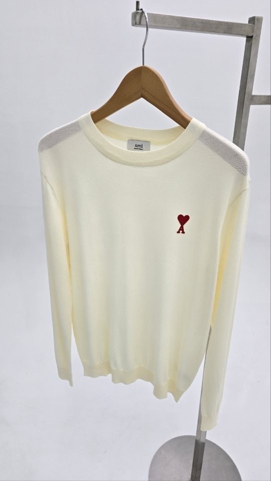 아미 썸머 쿨 시스루 라운드 니트