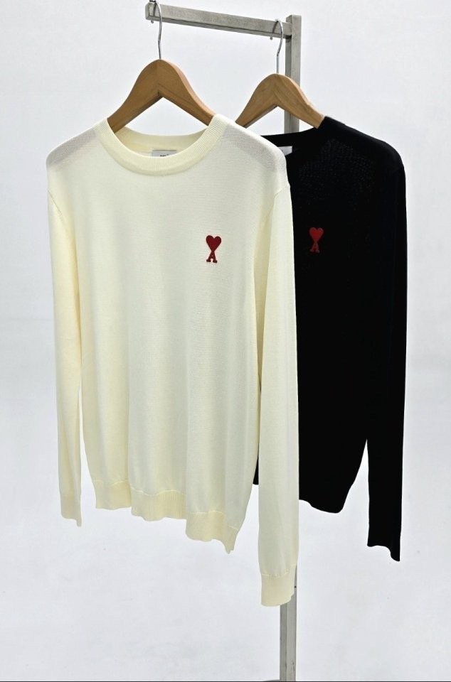 아미 썸머 쿨 시스루 라운드 니트