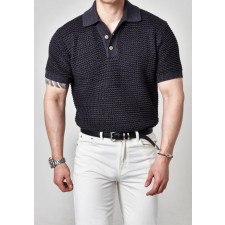 로로피아나 제냐 반팔 카라 니트