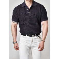 로로피아나 제냐 반팔 카라 니트