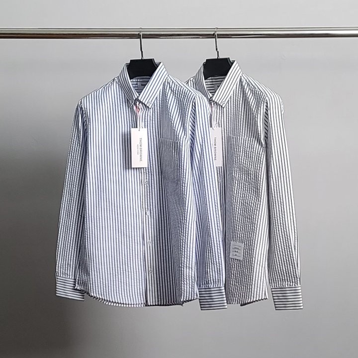톰브라운 시어서커 스트라이프 셔츠