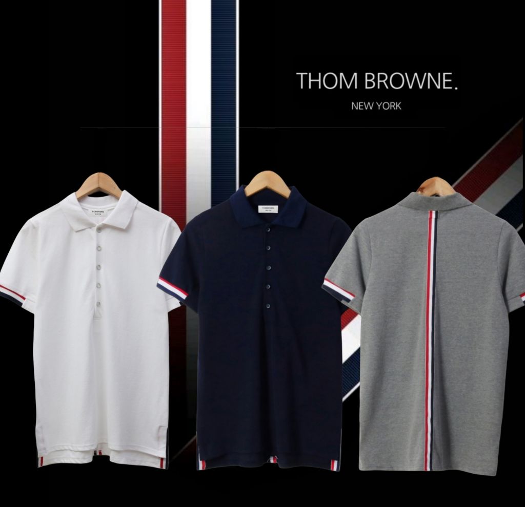 톰브라운 빽삼선 반팔 카라티