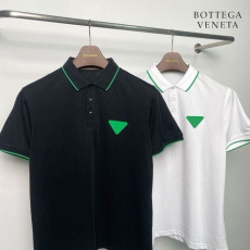 보테가베네타 삼각 그린 로고 반팔 카라티