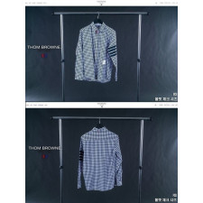 톰브라운 폴렛 체크 셔츠