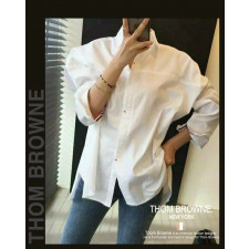 톰브라운 여성 1426 백 삼선 포인트 남방 셔츠