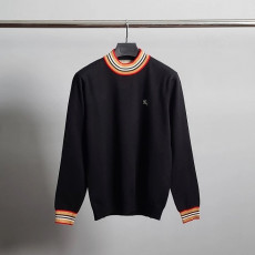 버버리 기사 자수 라인 반목 니트