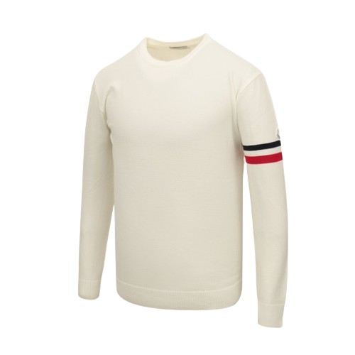 몽클레어 팔배색 라운드 니트