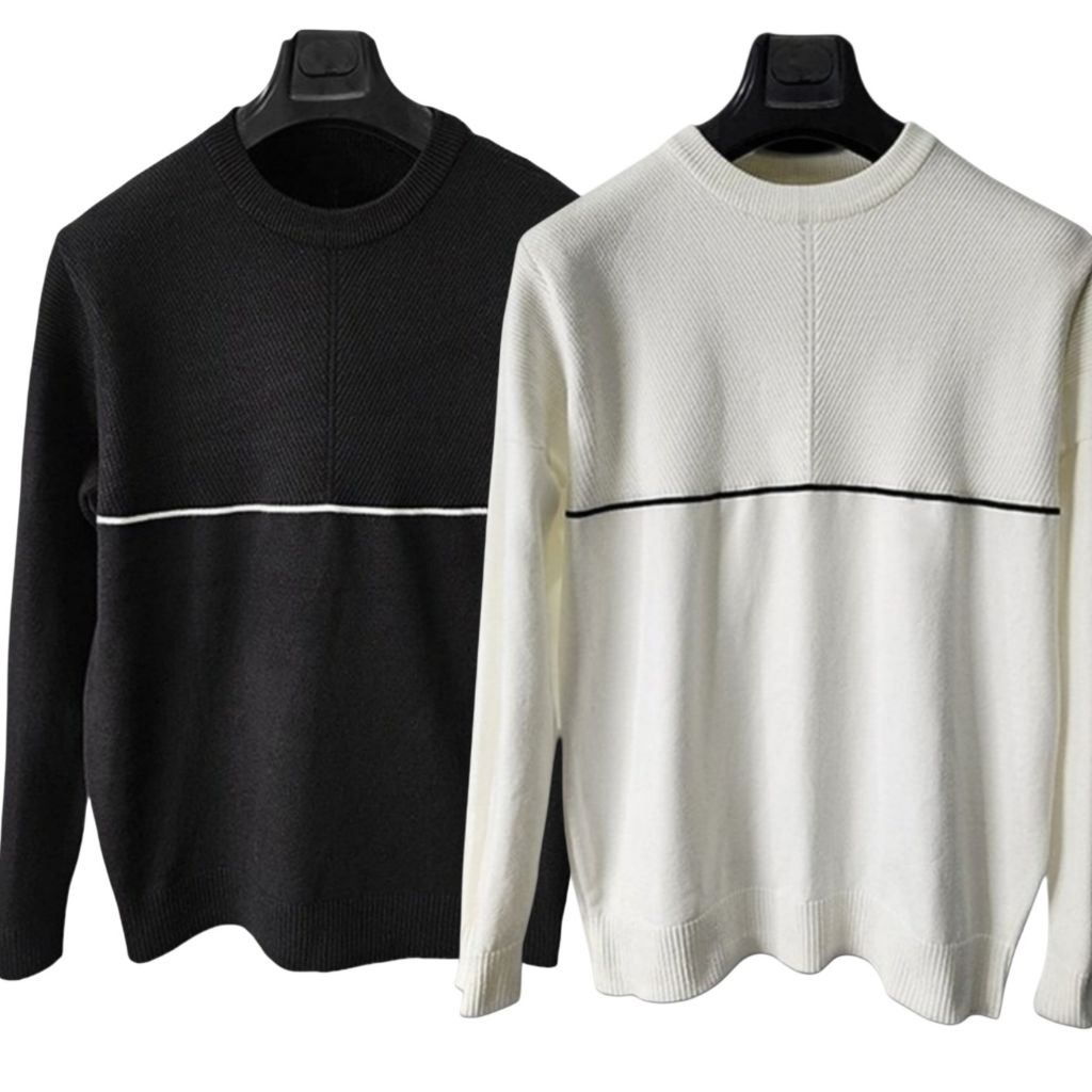 닐바렛 빗살 라인 앙고라 니트