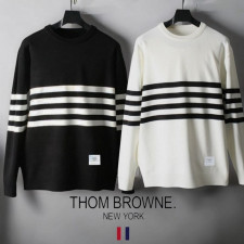 톰브라운 4줄 롱라인 라운드 니트