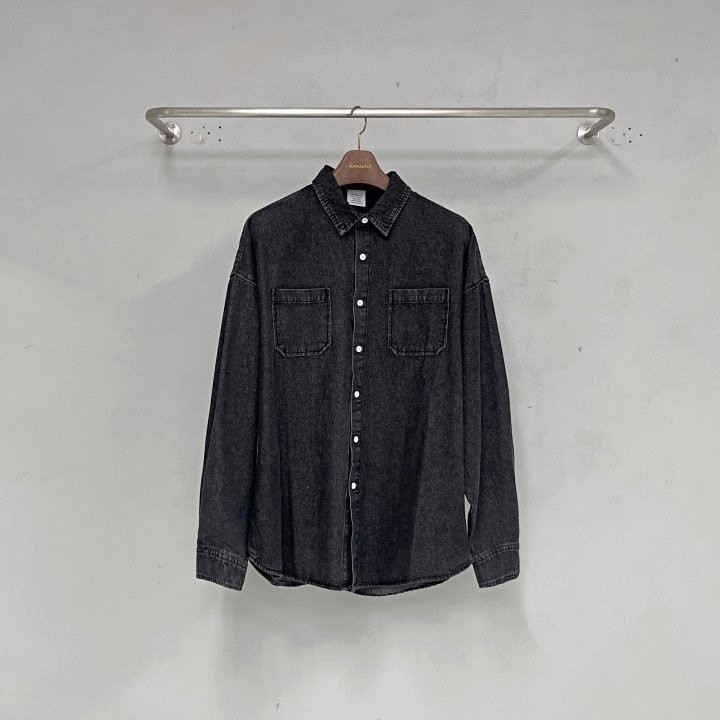 베트멍 백로고 데님 셔츠