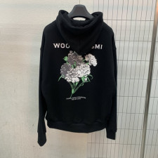 우영미 플라워 백로고 후드티