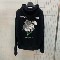 우영미 플라워 백로고 후드티