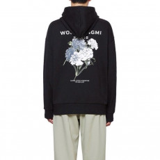 우영미 플라워 백로고 후드티