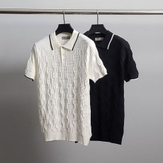 보테가베네타 카라 라인 반팔 카라 니트