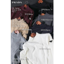 프라다 소프트 하프넥 니트