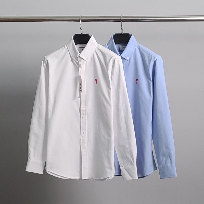 아미 스몰 하트 자수 셔츠