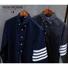 톰브라운 사선 완장 포켓 와이셔츠