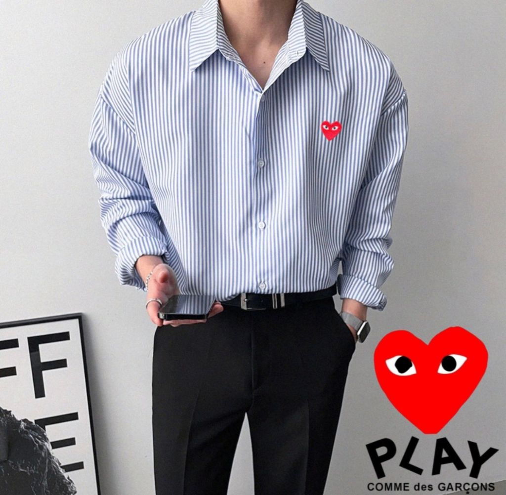 꼼데가르송 스트라이프 셔츠