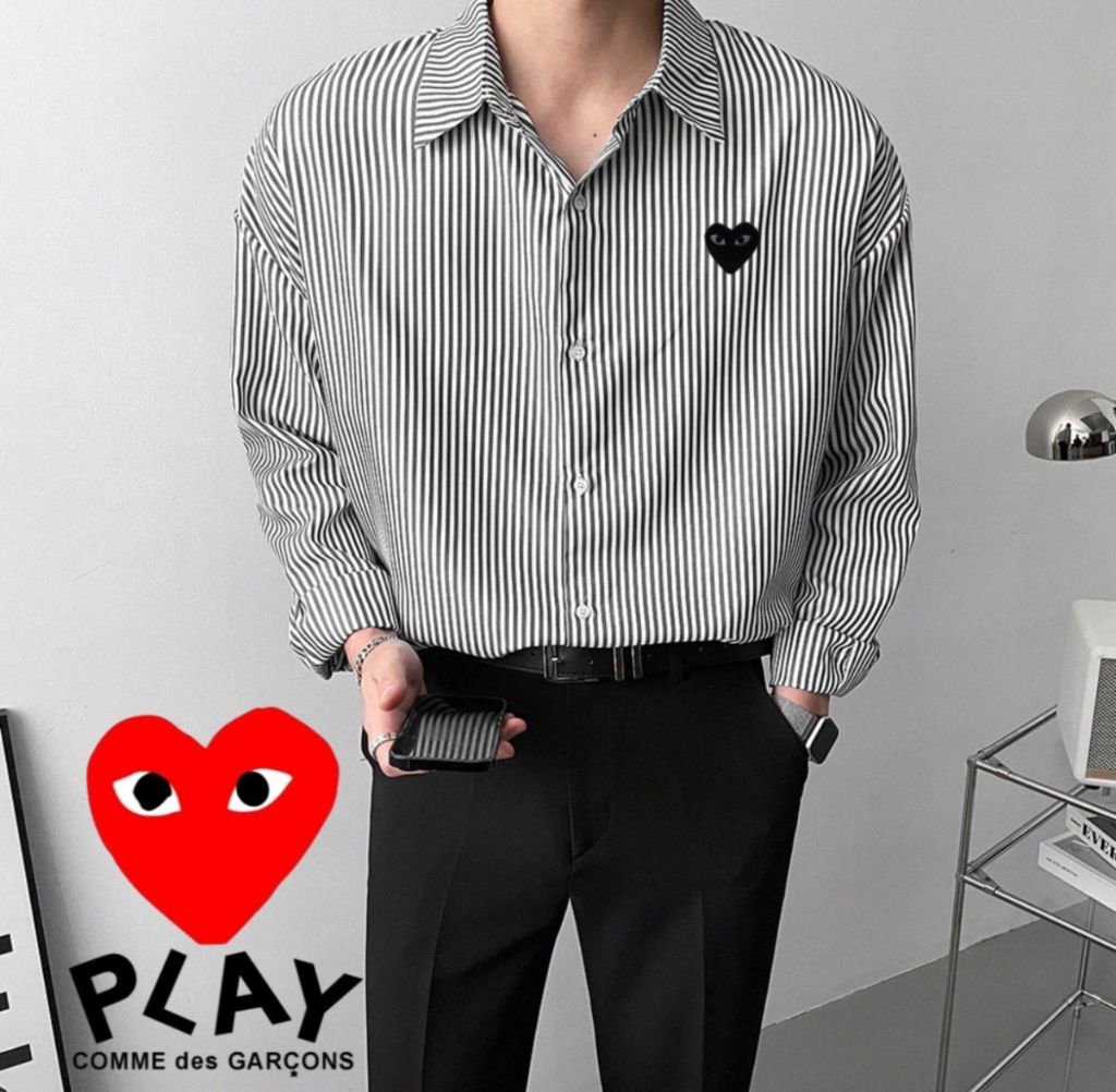 꼼데가르송 스트라이프 셔츠