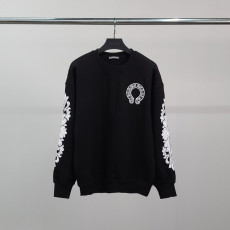 크롬하츠 래더 자수 말굽 오버핏 맨투맨