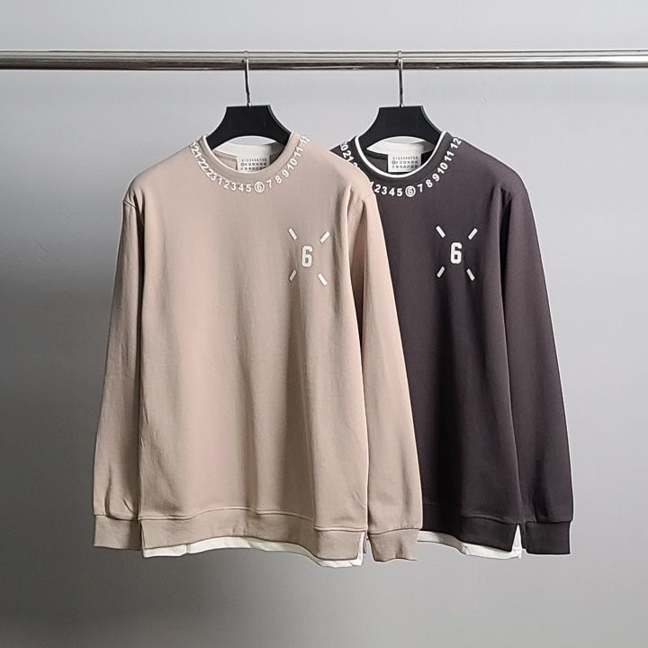 메종마르지엘라 넥넘버 레이어드 맨투맨