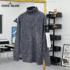 스톤아일랜드 사선 믹싱 폴라 니트