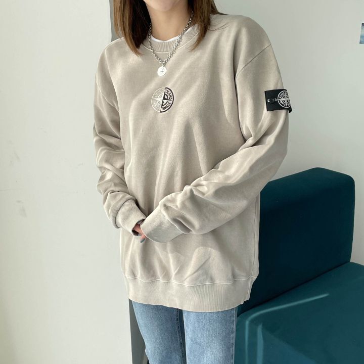 스톤아일랜드 피그먼트 자수 맨투맨