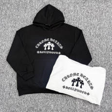 크롬하츠 자수 로고 쭈리 후드티