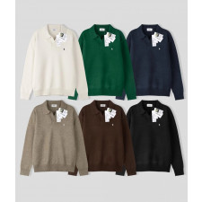 폴로 오픈 카라 루즈핏 모달 니트