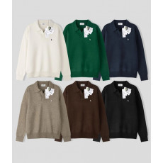 폴로 오픈 카라 루즈핏 모달 니트