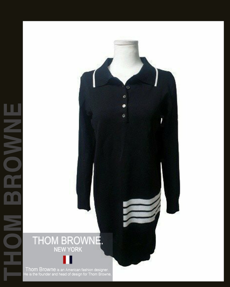 톰브라운 9752 기본 4선 니트 원피스