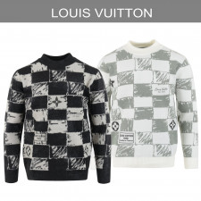 루이비통 다미에 자가드 모헤어 니트