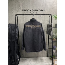 우영미 백로고 데님 셔츠