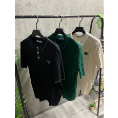 프라다 스티치 카라 반팔 니트