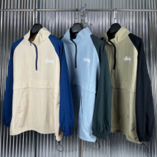 스투시 배색 나그랑 반집업 아노락