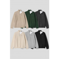 폴로 네즈 반집업 폴라 니트