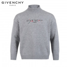 지방시 메인 레터링 자수 넥 니트