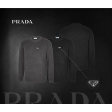 프라다 가슴 로고 니트