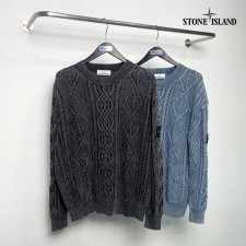 스톤아일랜드 ID 피셔맨 워싱 라운드 니트