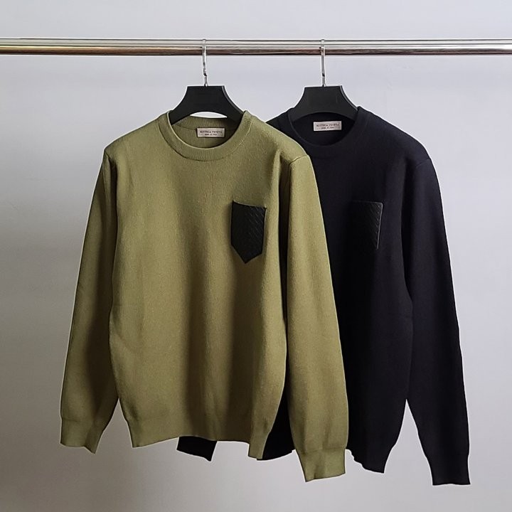 보테가베네타 가슴 레더 니트