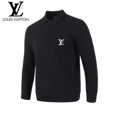 루이비통 LV 자수 긴팔 카라 니트