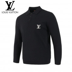 루이비통 LV 자수 긴팔 카라 니트