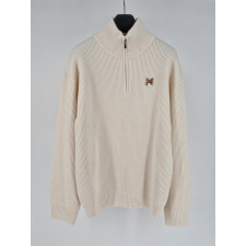 메종키츠네 하찌 반집업 니트